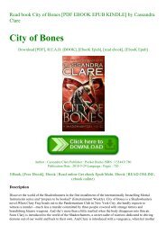 City Of Bones Ebook Epub